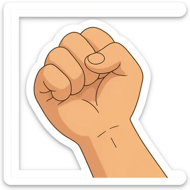 ghibli style hand gripping sticker