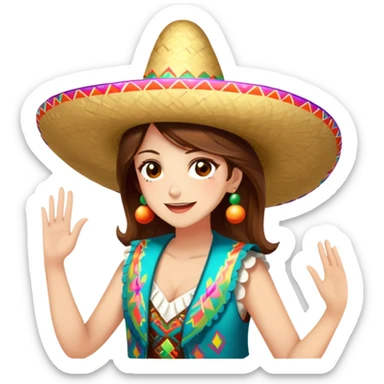 Fiestero with Sombrero sticker