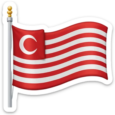 White red white tricolour flag sticker