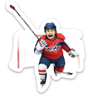 Ovechkin scoring a goal sticker
