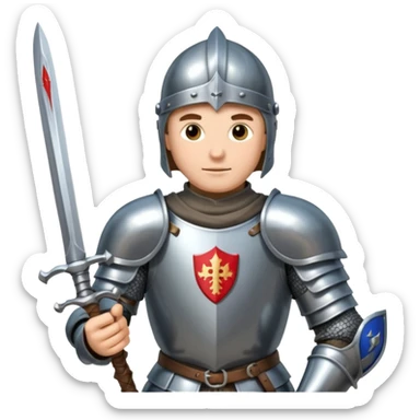 medieval knight sticker