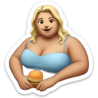 Extremely chubby woman in the truck bed of a 2006 Chevy sliverado  sticker