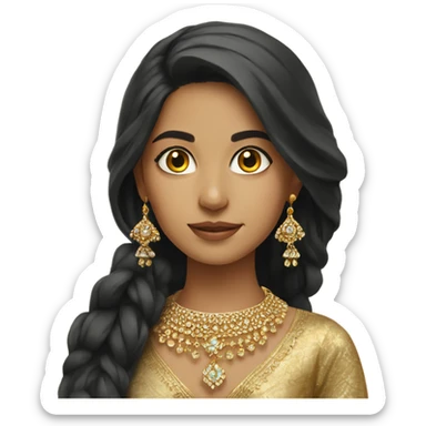 pakistani girl in gold jewellery  sticker