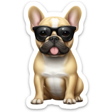 french bulldog with sunglasses sticker