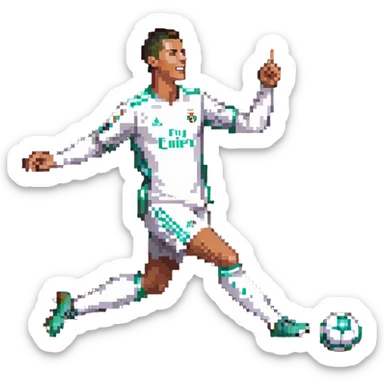 Cristiano Ronaldo celebrating a goal sticker