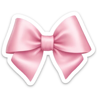 light pink ribbon bow sticker