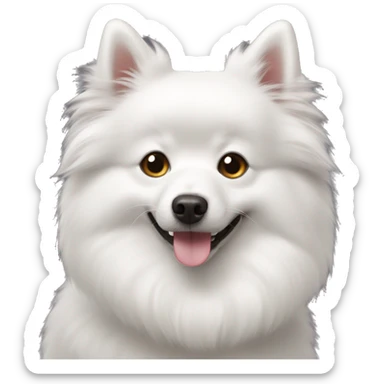 japanese spitz dog sticker