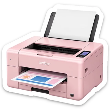 Light Pale Pink  Brother Scanner and laser Printer sticker
