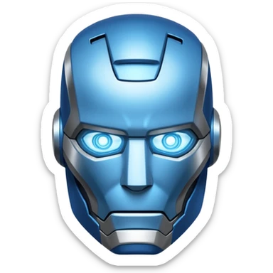 BLUE SUPERHERO IRON MAN  sticker