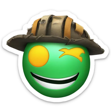 solar punk smiley face sticker