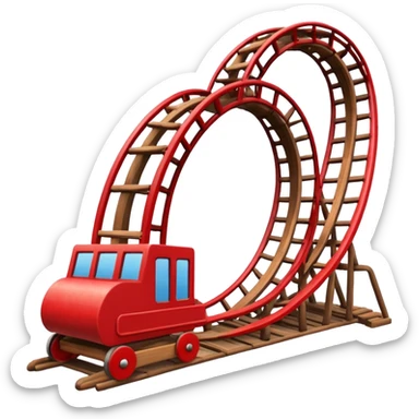 red roller coaster sticker
