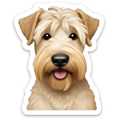 Irish soft coated wheaten terrier with a bandana around neck sticker
