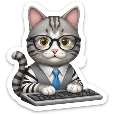software engineer cat sticker