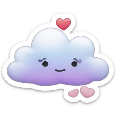 Love clouds sticker