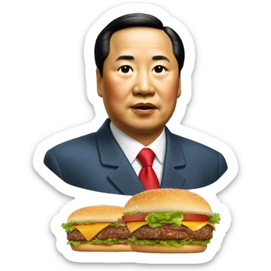 Mao Zedong with Burger sticker