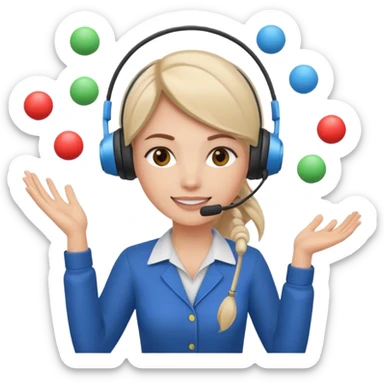 female digital marketer juggling all the responsibilities at bookeasy sticker