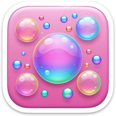 pink  bubbles glittter sticker