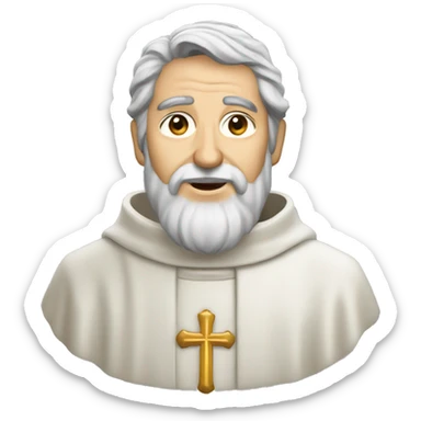 Saint Peter the first pope (with a beard and gray hair) sticker