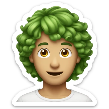 un ragazzo con capelli rossi, e occhi verdi sticker