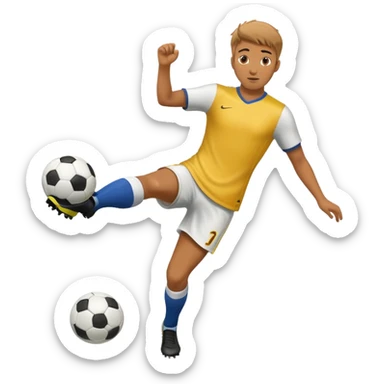 soccer player kicking a ball sticker
