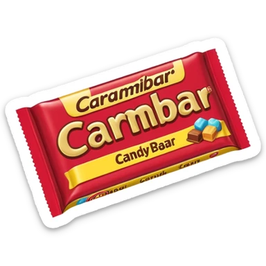 Carambar candy bar with joke on the packaging sticker