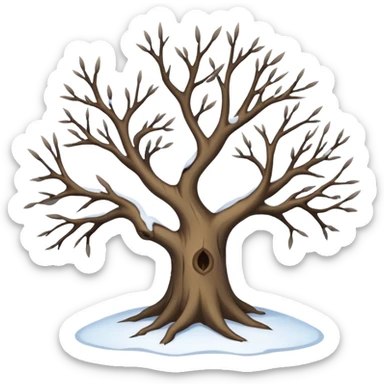 Whomping Willow at winter  sticker