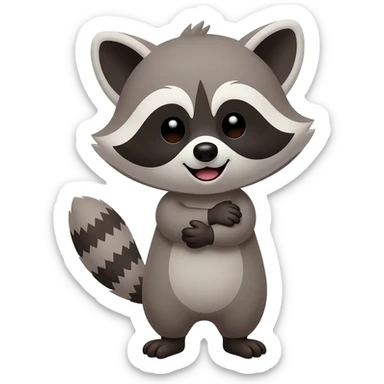 Cute Racoon wants a hug sticker