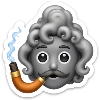 smoke coming out of a blunt sticker