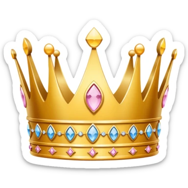 delicate princess crown sticker