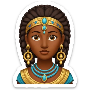 ancient Mayan woman with earrring sticker