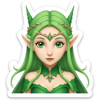 elf woman elegant ears fantasy. sticker