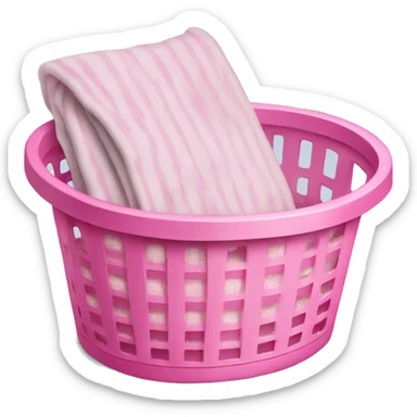 Pink laundry basket sticker