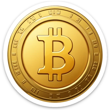 make a golden crypto bitcoin coin sticker