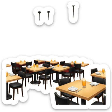 restaurant background sticker