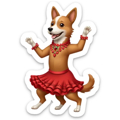 Perro bailando flamenco  sticker