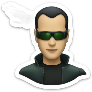 neo the matrix flying sticker