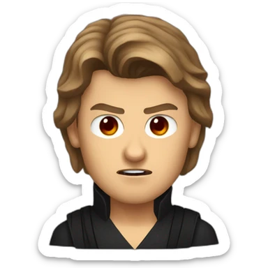 Anakin Skywalker angry with blood eyes sticker
