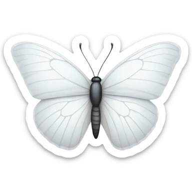 White Butterfly sticker