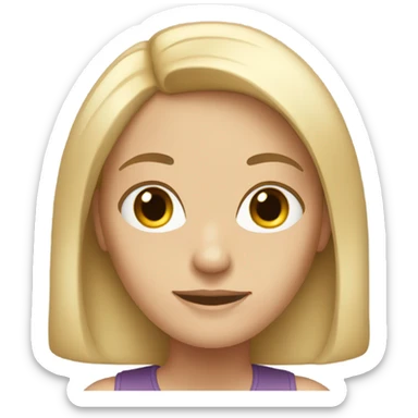 white woman, with shoulder-length dark hair sticker