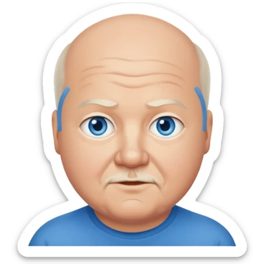 Kyle Gass with blue eyes sticker