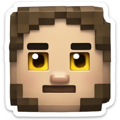 steve de minecraft qui mine du diamant sticker