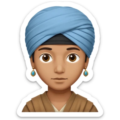 turban indian boy sticker