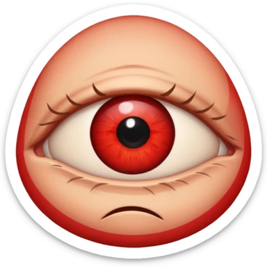 Angry Only single eye no body sticker