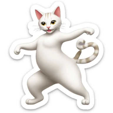 Flamenco cat dancing sticker