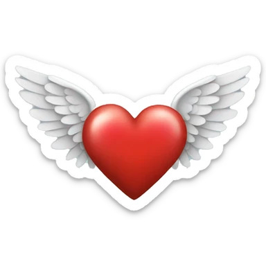 Heart with wings  sticker