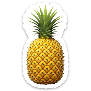 A pineapple flipped 180 degrees clockwise around the z axis   sticker