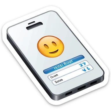 Hotel room keycard sticker