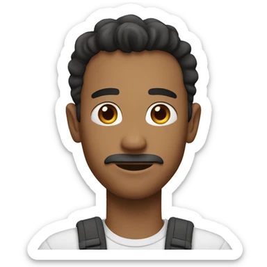 . His arm ist, not bent at all. and his face is shown sticker