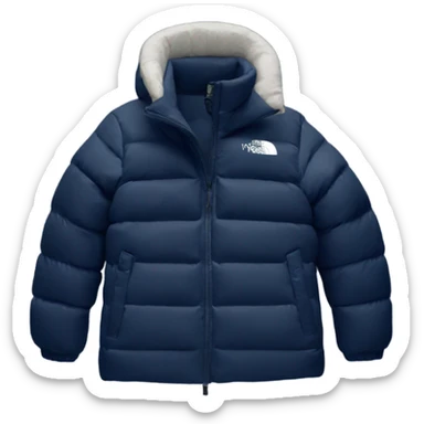 northface puffer navy jacket sticker