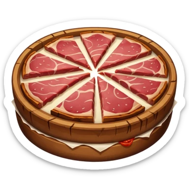 round meat slice roasted  sticker